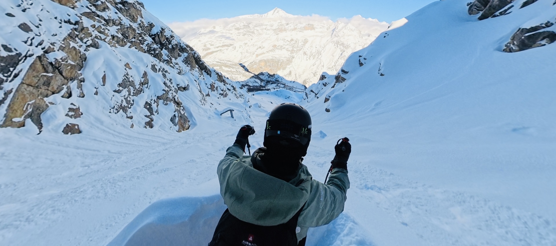 Pascal Prot in off-piste terrain in Val d'Isère