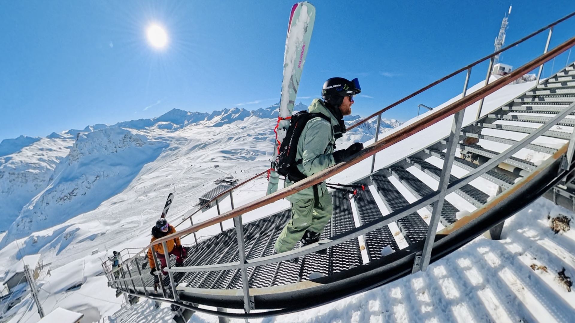 Pascal Prot guiding clients in the mountains